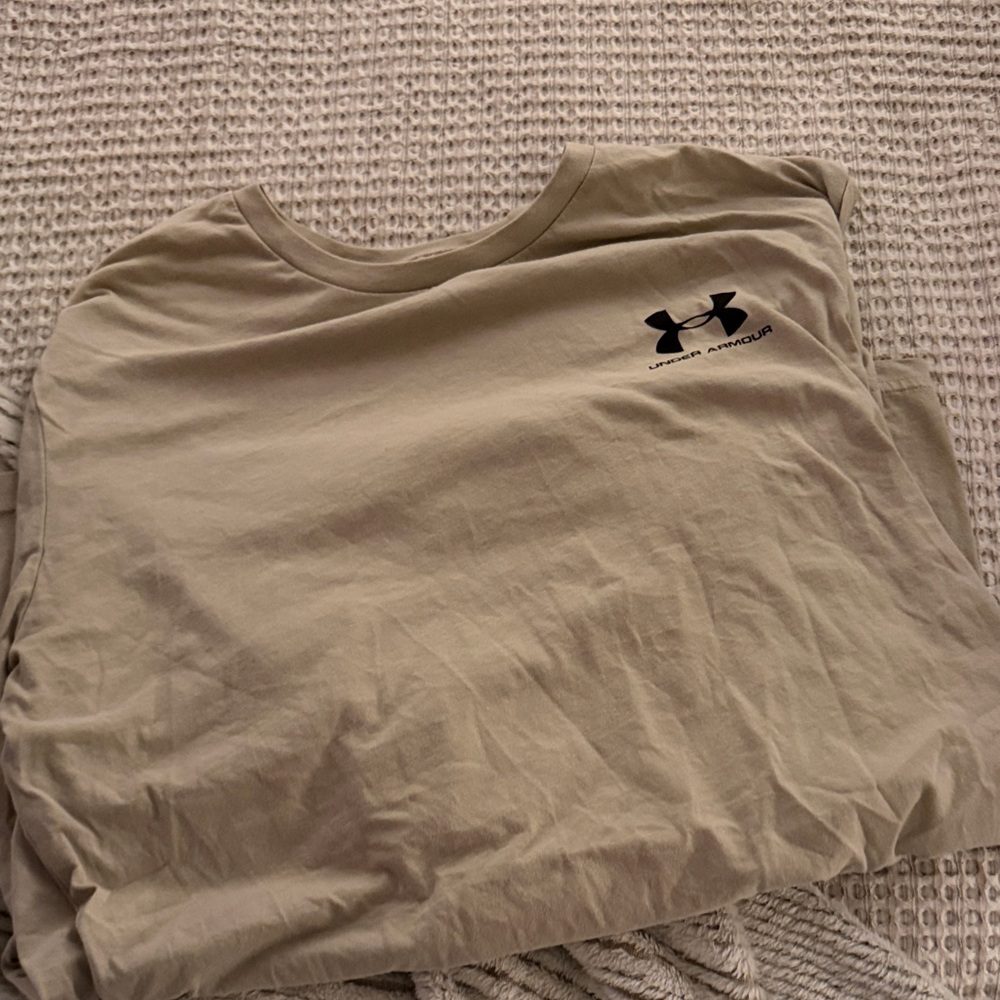 Under Armour Khaki Tee with Black Logo